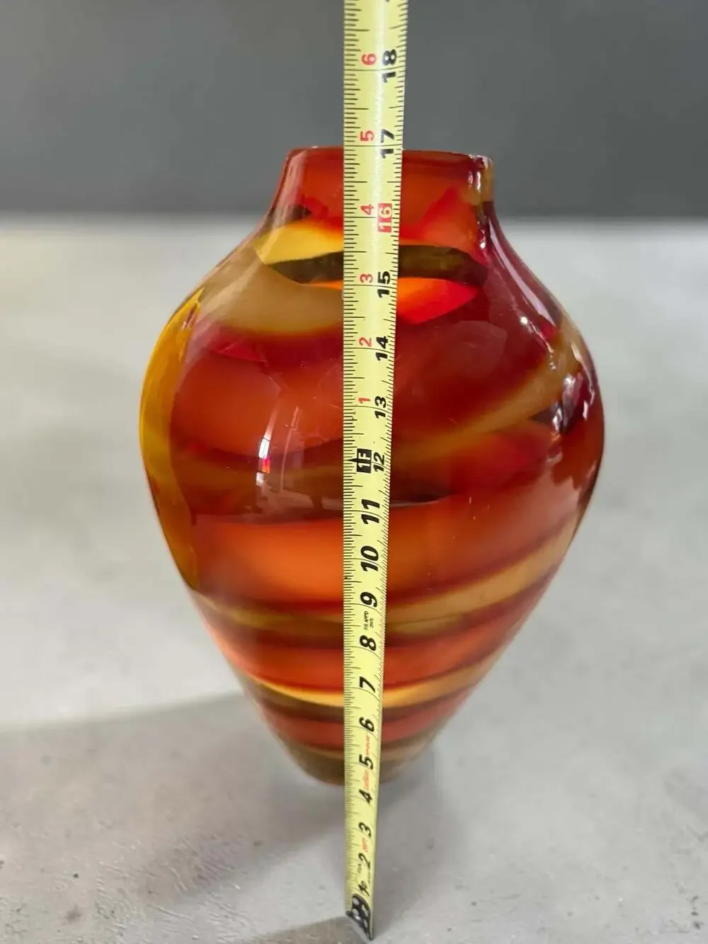 Waterford Crystal Evolution Red Sea Art Glass Vase